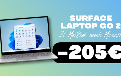 Surface Laptop Go 2: il MacBook di Microsoft è SCONTATO di 200€!
