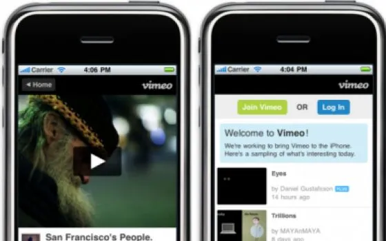 Vimeo al lavoro su una sua versione per iPhone