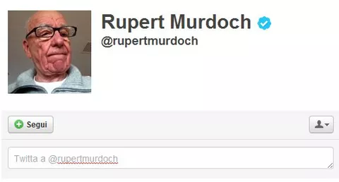 Anche Rupert Murdoch è su Twitter