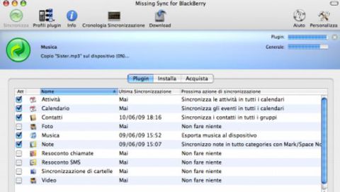 Missing Sync rende la comunicazione fra OS X e BlackBerry un gioco da Mac user
