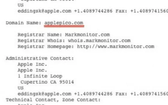 Apple compra il dominio applepico.com