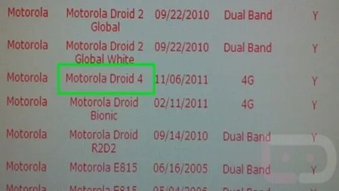 Motorola Droid 4 in uscita entro fine anno?