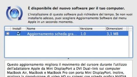 Aggiornamento scheda grafica NVIDIA per i MacBook