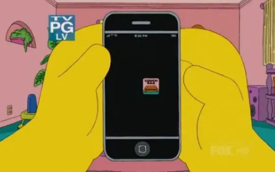Se un iPhone finisse in mano a Homer Simpson