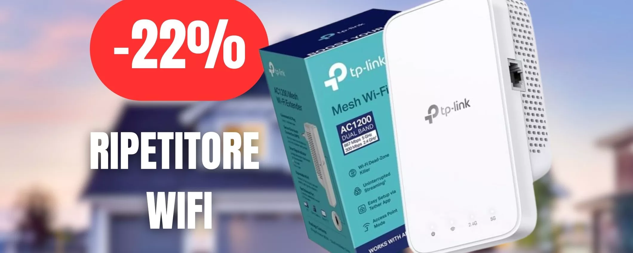 Potenzia la tua rete WiFi con il ripetitore TP-Link in offerta su Amazon