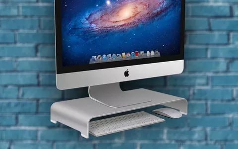 Supporto in alluminio per iMac e monitor: SUPER SCONTO 50%