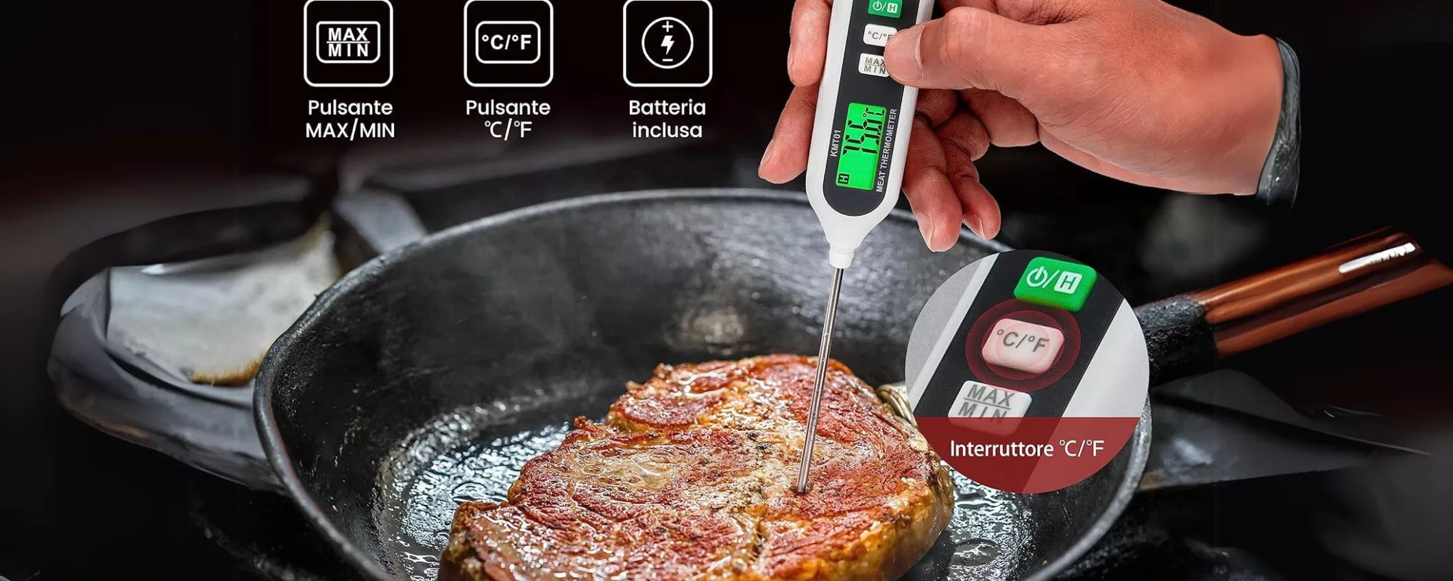 SOLO 8€ per il Termometro da Cucina Professionale: regalalo al tuo amico Chef!