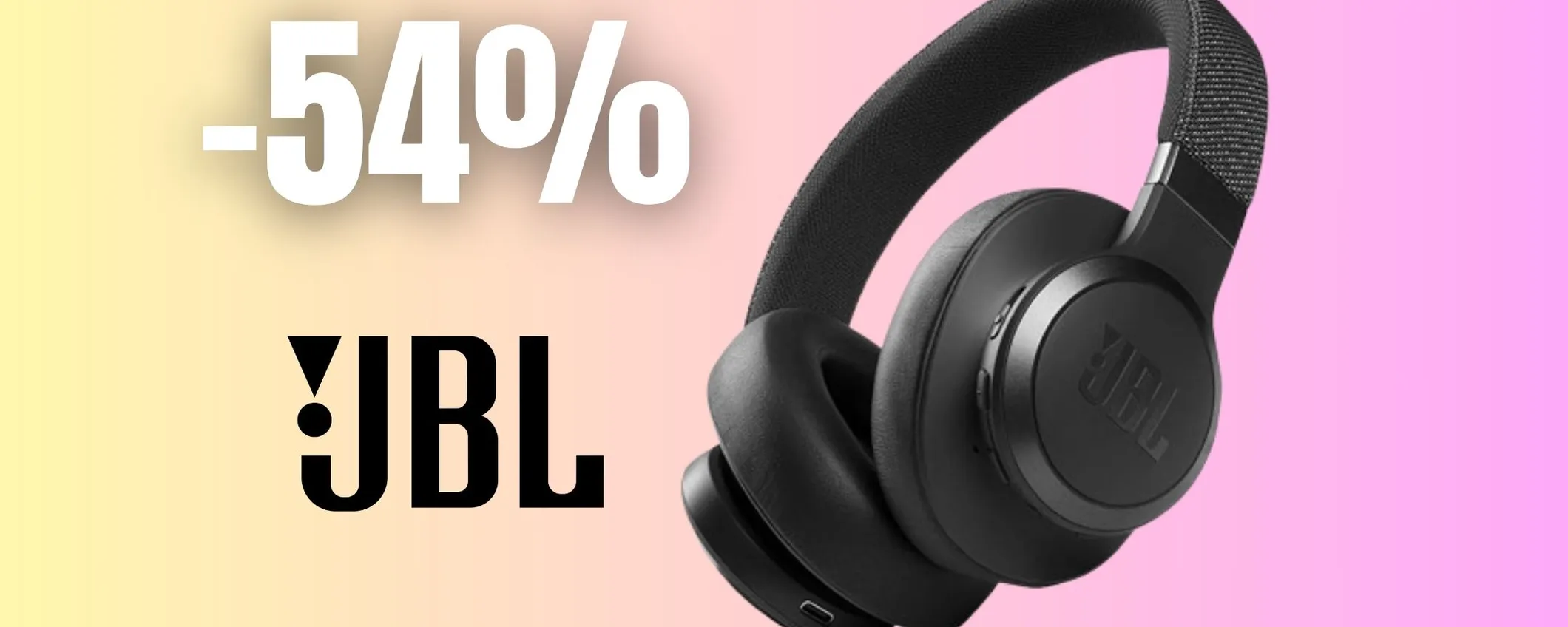 Cuffie JBL on-ear con un design premium e audio di qualità top (-54%)