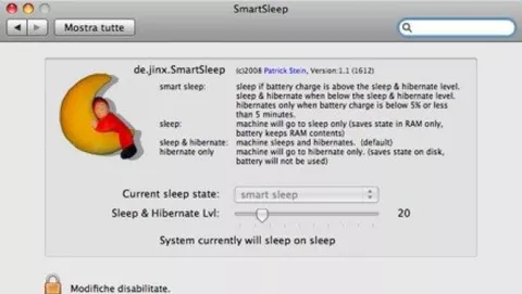 SmartSleep: sleep e hibernate a comando