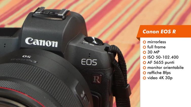 Canon EOS R, video anteprima