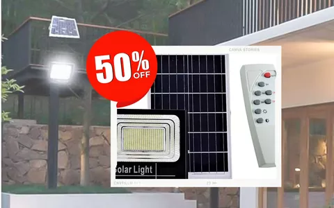 METà PREZZO (-50%): Faretto LED con Pannello Solare e Sensore Crepuscolare!