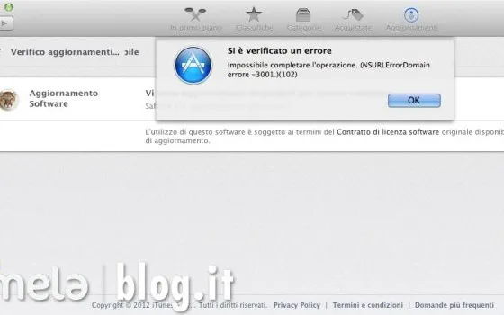 Problemi per aggiornare Safari (6.0.2), iPhoto (9.4.2) ed Aperture (3.4.2)