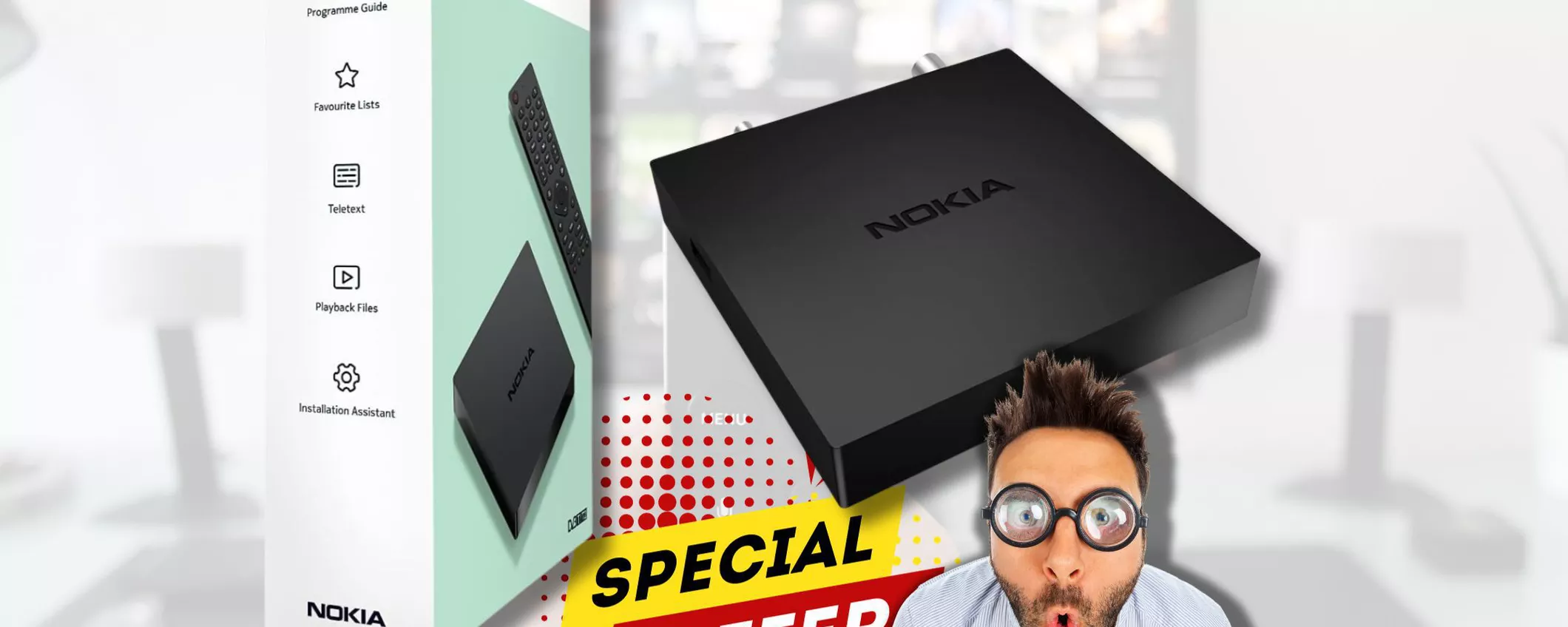 SOLO 19€ per il Nokia Decoder con telecomando incluso per il tuo TV!