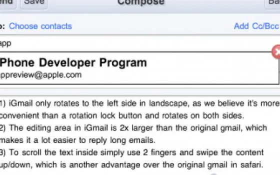 iGmail è una vera chicca per gli utenti Gmail su iPhone