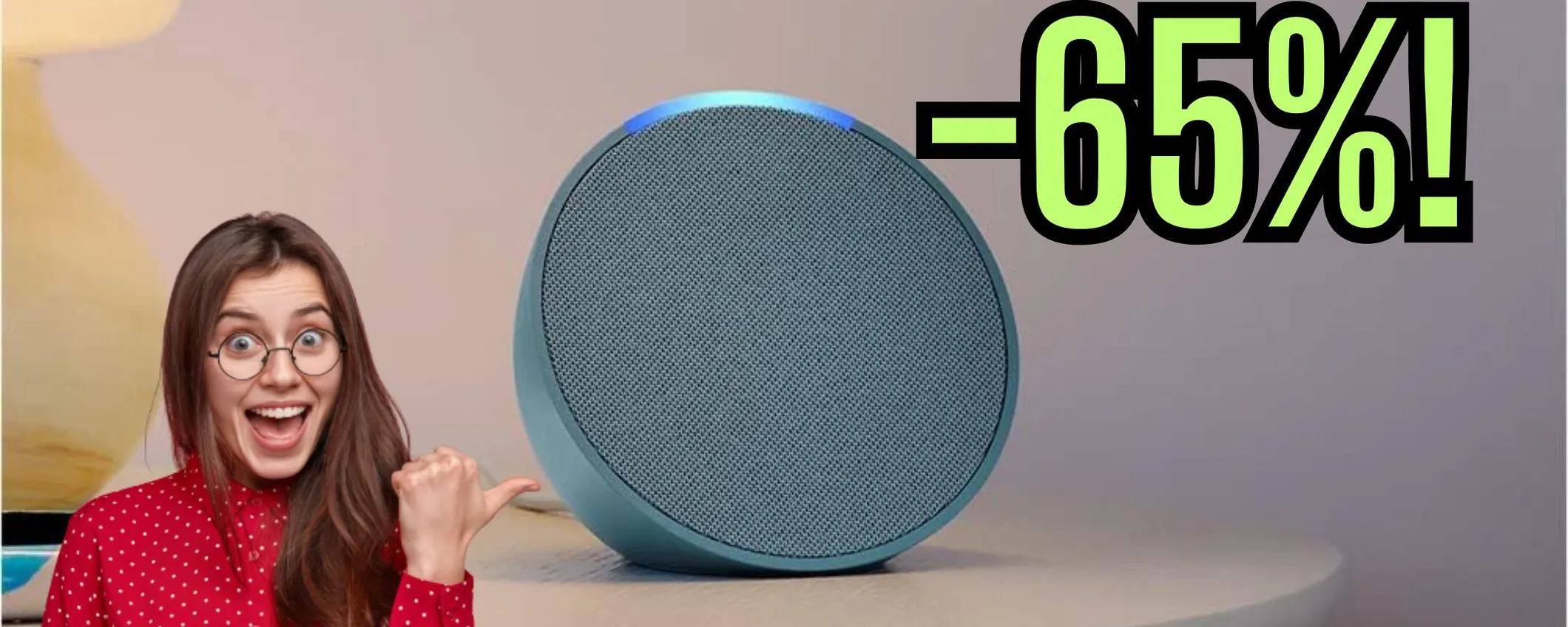 Echo Pop di ultima gen: Alexa costa solo 19€ su Amazon (-65%)