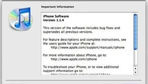 Apple rilascia il nuovo firmware 1.1.4 per iPhone
