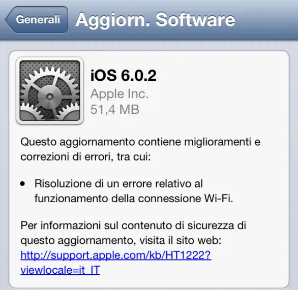 Apple rilascia iOS 6.0.2 per iPhone 5 e iPad mini