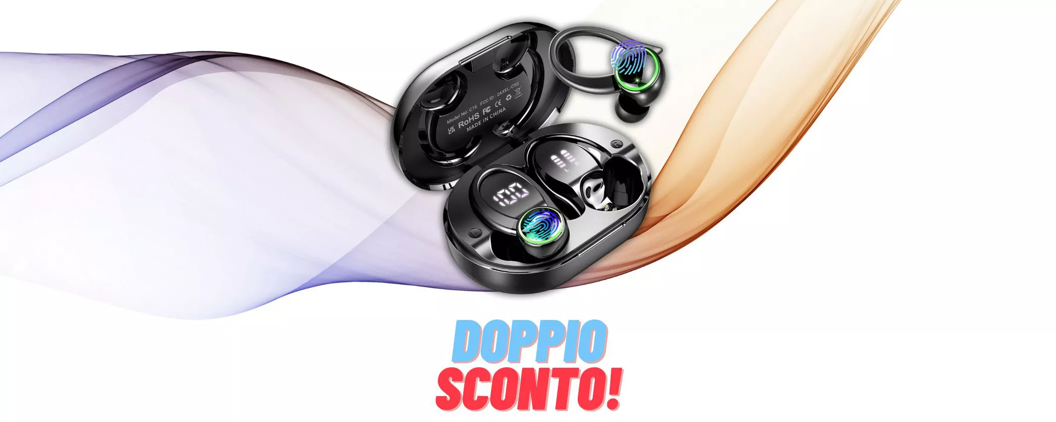 Cuffie Bluetooth a soli 24,21€ grazie al DOPPIO SCONTO Amazon