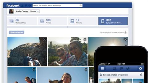 Facebook, sincronizzazione delle foto in background su iOS