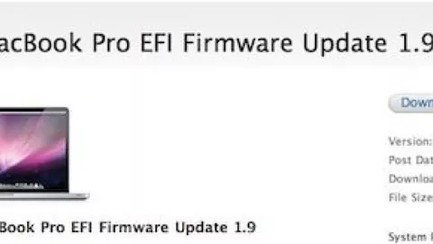 Apple rilascia EFI Firmware 1.9 per i MacBook Pro