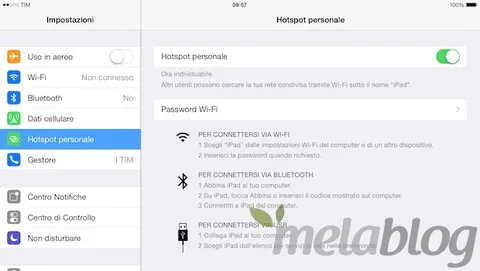 iPad Air, 24 ore di autonomia come hotspot LTE