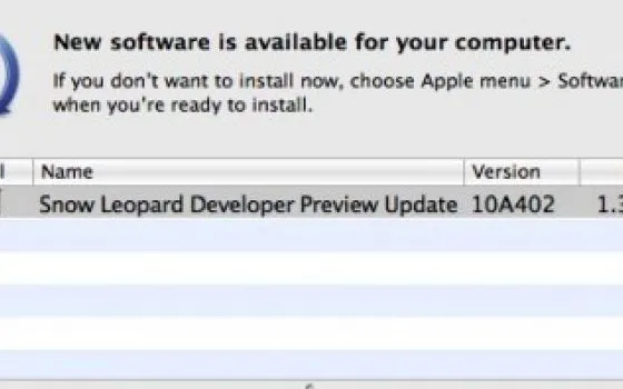 Nuova build per Snow Leopard