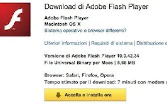 Adobe aggiorna Flash Player e dice addio a PowerPC