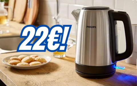 Bollitore elettrico Philips in acciaio Inox in maxi sconto su Amazon