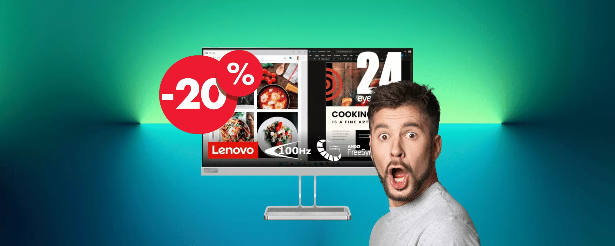 Monitor Lenovo Full HD, il prezzo è RIDICOLO per 24h su : sta per  SCADERE, affrettati - Webnews