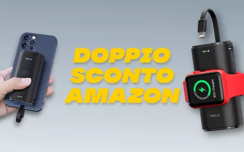 Power Bank 9000mAh per iPhone e Apple Watch: DOPPIO SCONTO Amazon