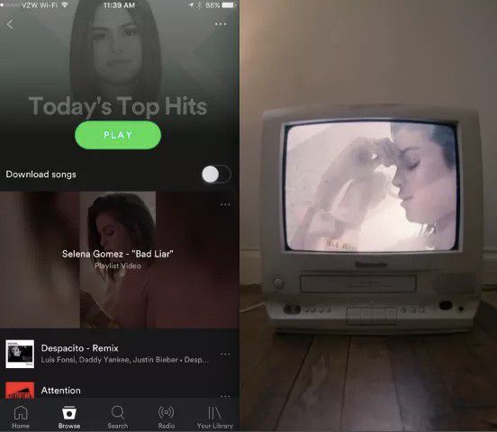 Il video verticale "Bad Liar" di Selena Gomez è visibile in esclusiva all'interno dell'applicazione mobile di Spotify
