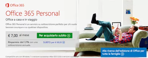 Office per iPad, Microsoft lancia il piano 'Office 365 Personal' a 69€/Anno