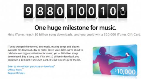 iTunes: countdown verso i 10 miliardi di  brani scaricati