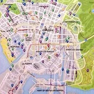GTA 5: online la mappa completa