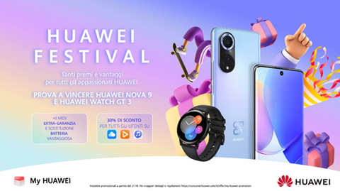 Huawei lancia la campagna Huawei Festival con tante offerte