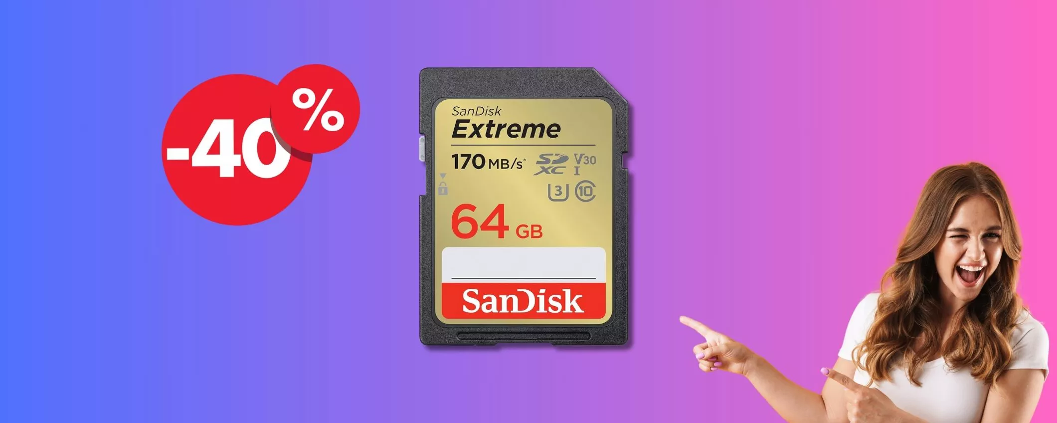 SanDisk SD 64 GB con Rescue Pro: FOLLE SCONTO oggi su Amazon!