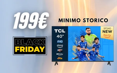 TV TCL da 40 pollici al suo Minimo Storico per il Black Friday