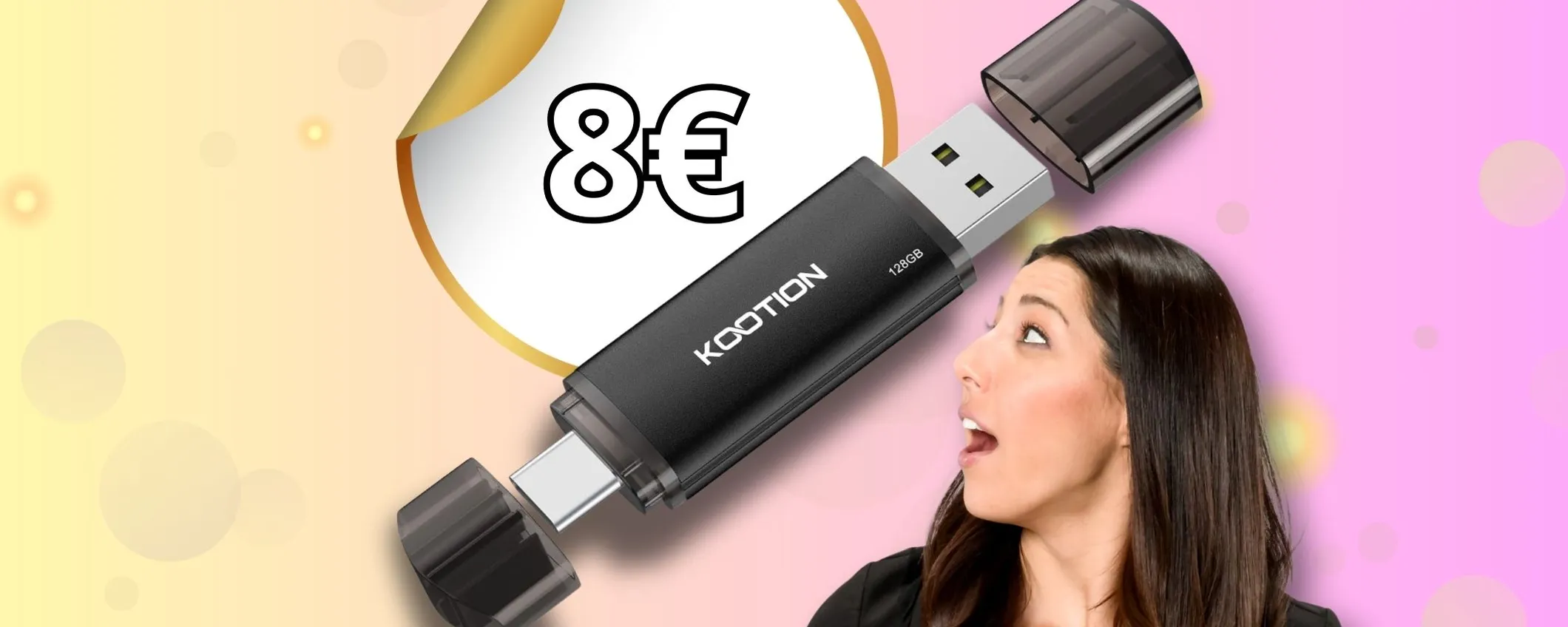 Chiavetta USB a soli 8€: porta OVUNQUE i tuoi file in maniera smart