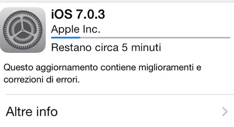 iOS 7.0.3 disponibile per il download