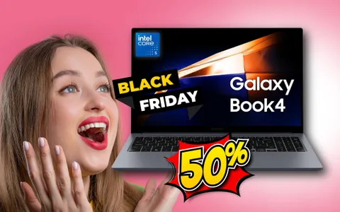 Samsung Galaxy Book4: il prezzo SI TAGLIA a metà per il Black Friday