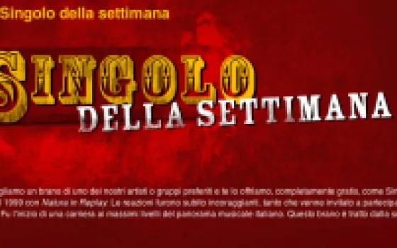 Il singolo della settimana su iTunes: 