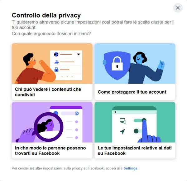 Facebook - Controllo privacy