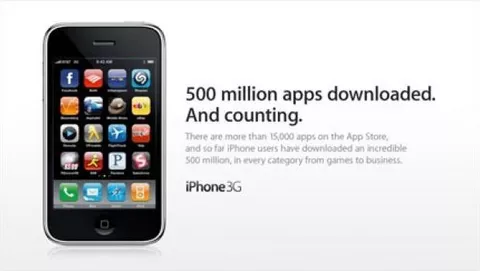 App Store: raggiunge i 500 milioni di download