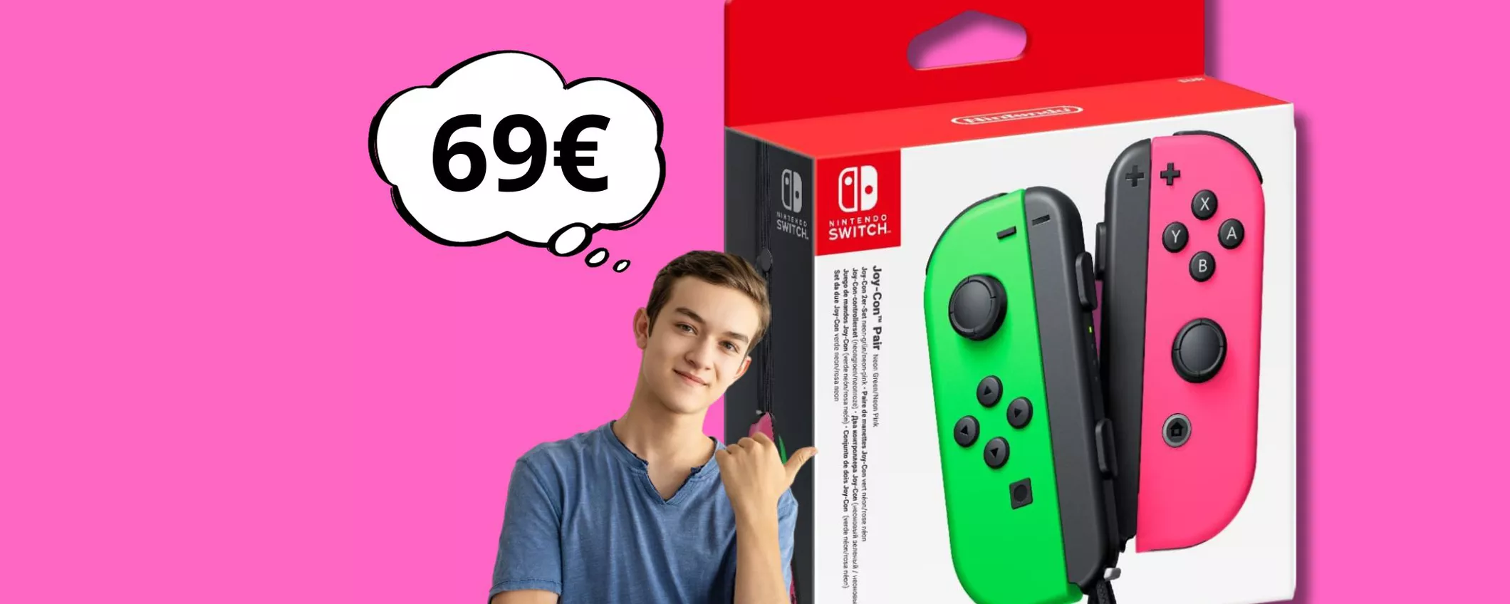 Due Joy-Con per Nintendo Switch Verde e Rosa a soli 69 euro: colora il tuo gaming!
