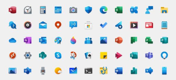 Fluent Design Windows 10 icons