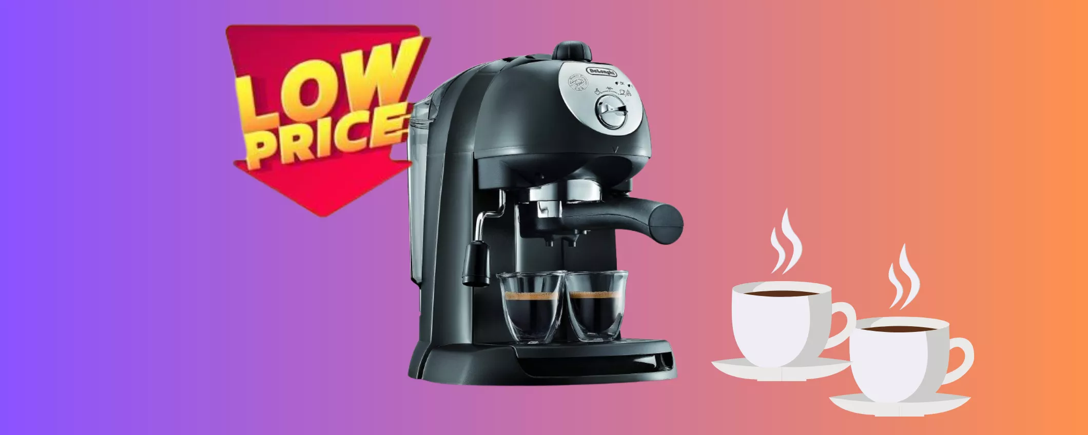 Espresso e Cappuccino da professionista con la Macchina De'Longhi in maxi offerta