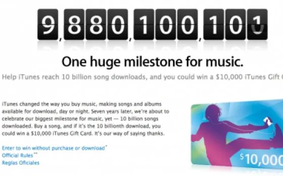 iTunes: countdown verso i 10 miliardi di  brani scaricati