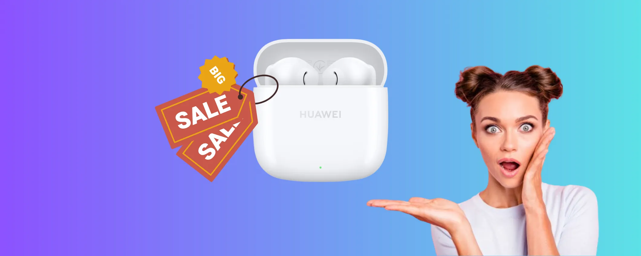 Huawei FreeBuds SE 2: con il mega sconto Amazon le paghi quasi la metà (29€)
