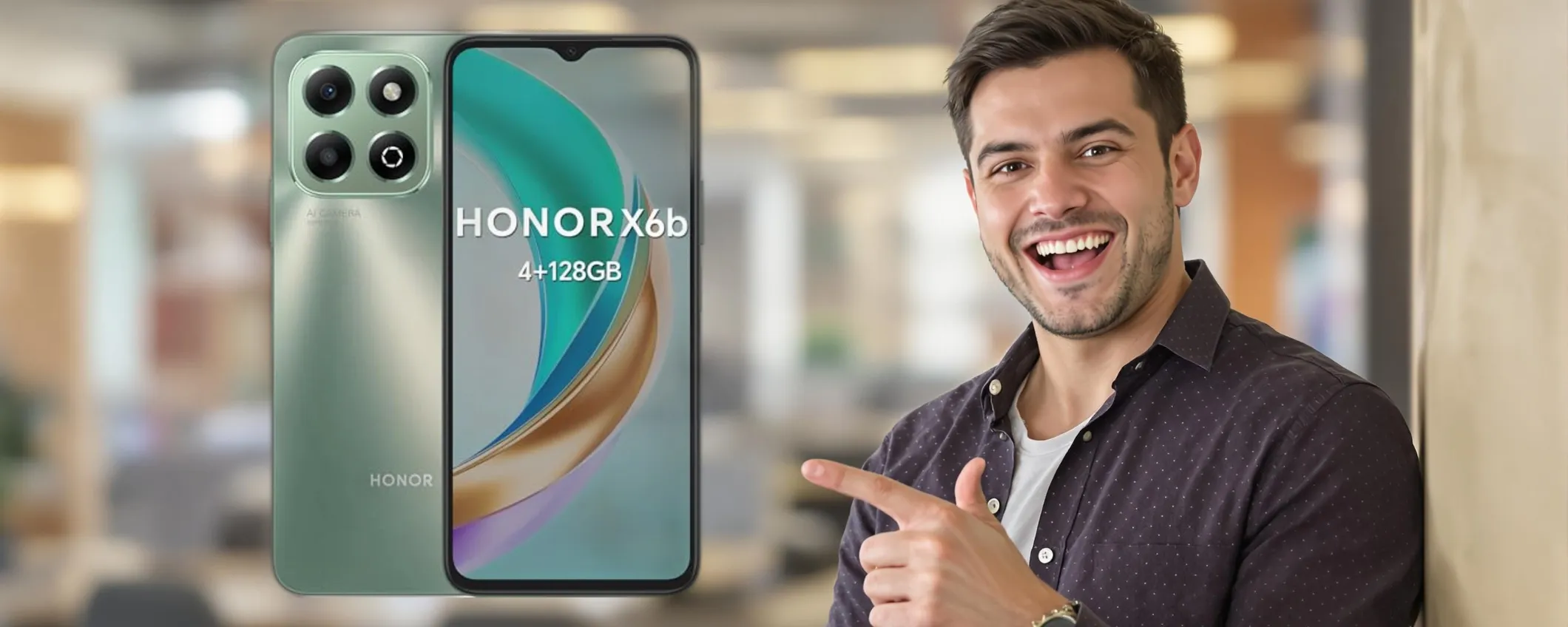 Maxi sconto del -33% sullo smartphone HONOR X6b: qualità top a meno di 100€