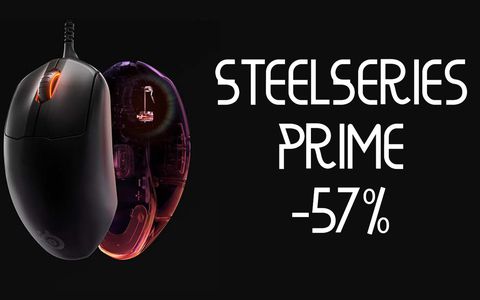 Mouse SteelSeries Prime SCONTATO del 57%: da gaming e non solo